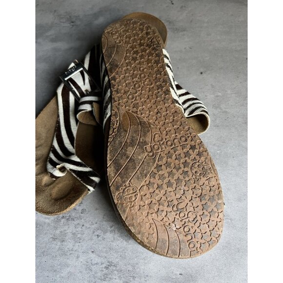 Yokono Calf Hair Animal Print Ibiza Zebra Sandals 7.5 - Picture 11 of 12